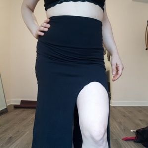 Black maxi skirt
